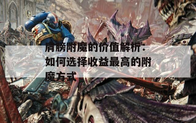 肩膀附魔的价值解析：如何选择收益最高的附魔方式  第1张