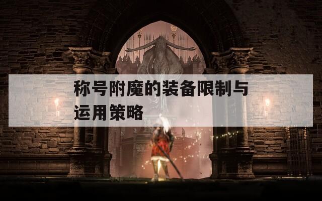 称号附魔的装备限制与运用策略  第1张