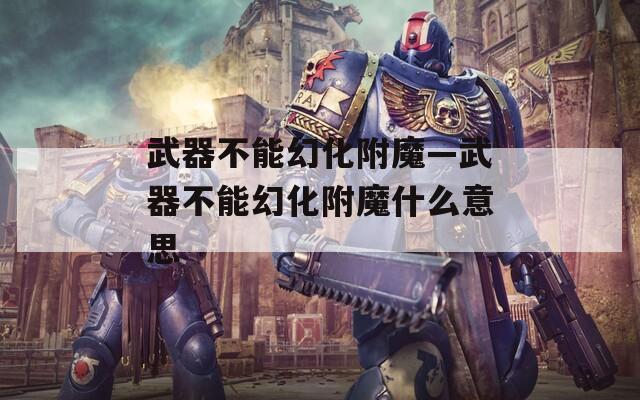 武器不能幻化附魔—武器不能幻化附魔什么意思  第1张
