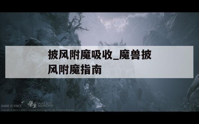 披风附魔吸收_魔兽披风附魔指南  第1张