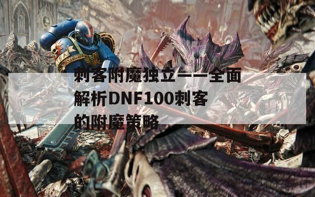 刺客附魔独立——全面解析DNF100刺客的附魔策略  第1张