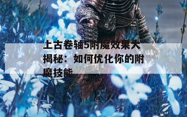 上古卷轴5附魔效果大揭秘：如何优化你的附魔技能  第1张