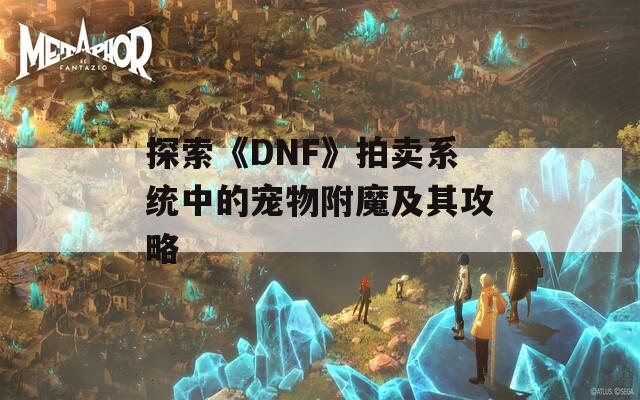 探索《DNF》拍卖系统中的宠物附魔及其攻略