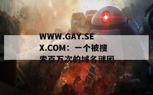 WWW.GAY.SEX.COM：一个被搜索百万次的域名谜团