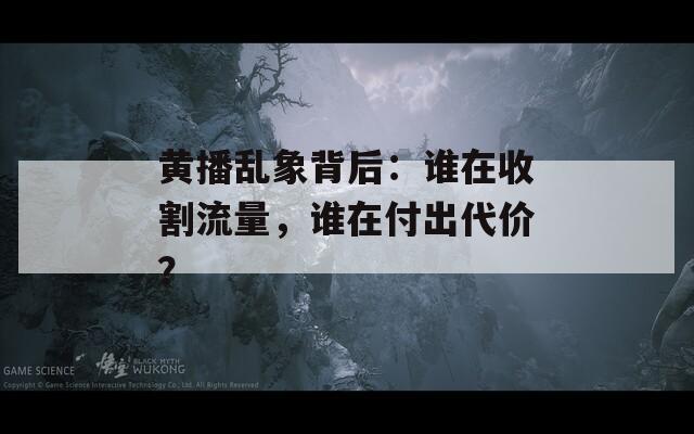 黄播乱象背后：谁在收割流量，谁在付出代价？