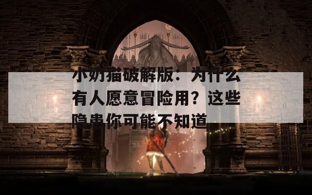 小奶猫破解版：为什么有人愿意冒险用？这些隐患你可能不知道